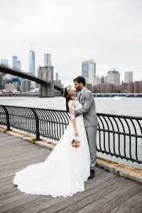 brooklyn bridge in the background nyc