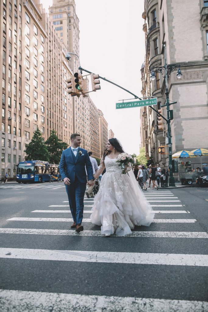 summer wedding central park brazilian couple in new york streets