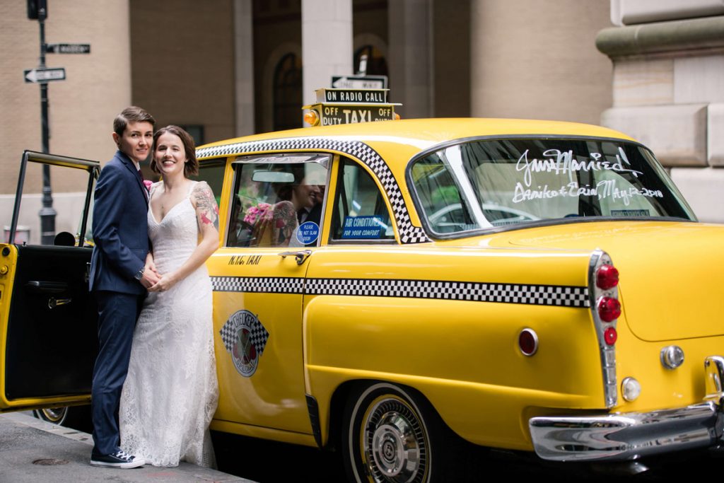 checker cab just married in nyc