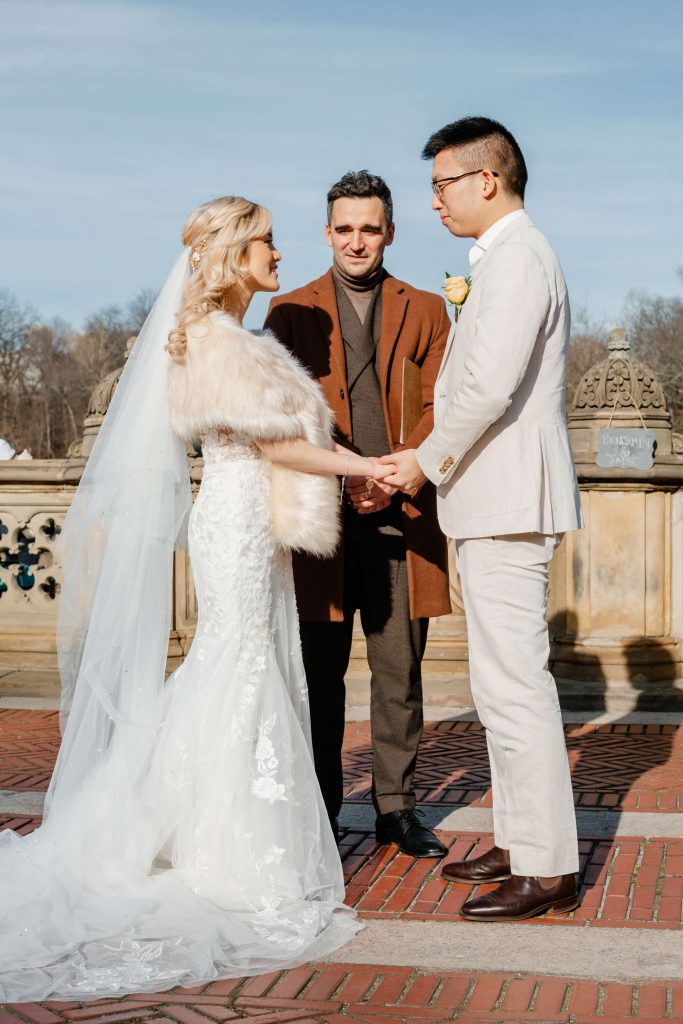 Central Park wedding ceremony at Bethesda Terrace