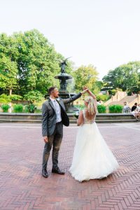 Iconic Bethesda Terrace wedding ceremony