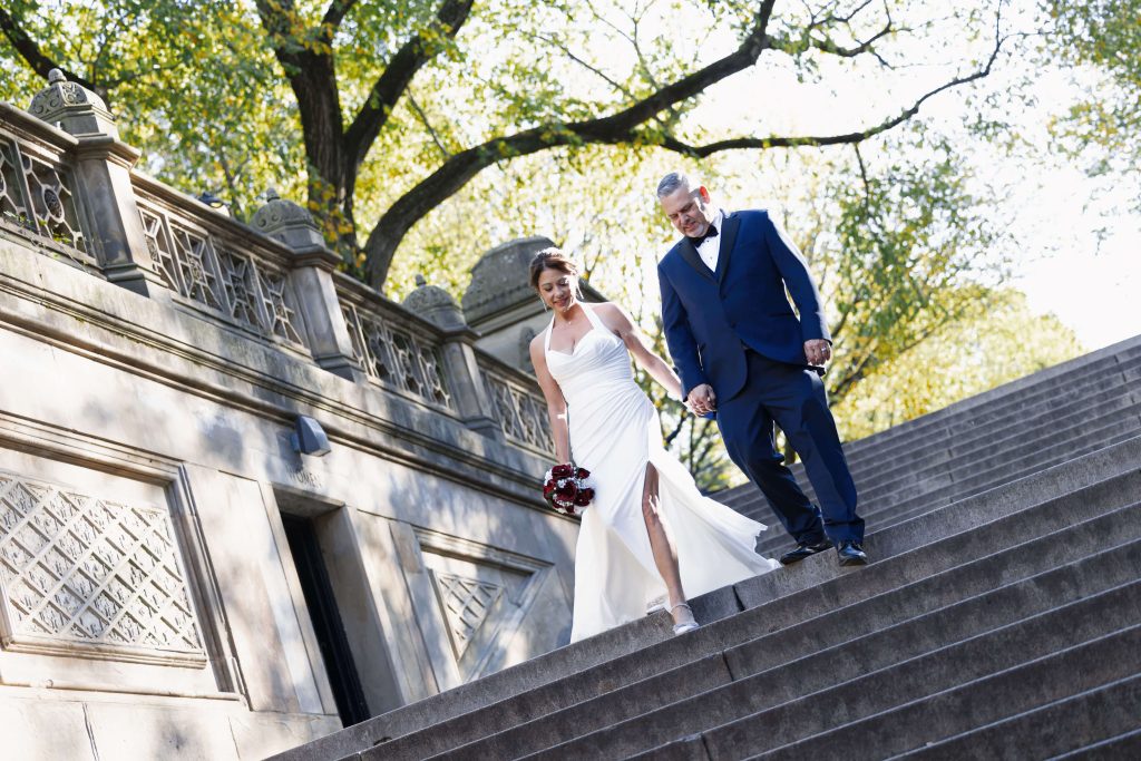 Steps at Bethesda Terrace wedding location NYC