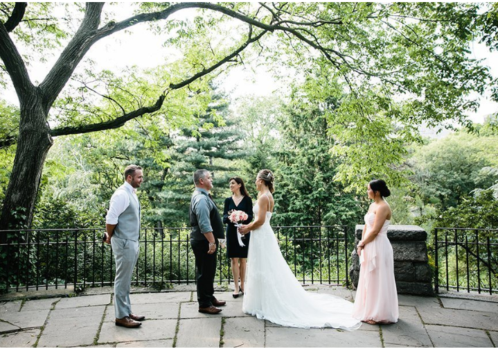 Central Park wedding ceremony in NYC